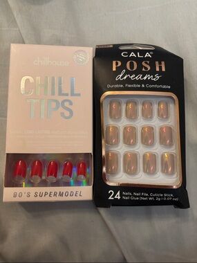 Chillhouse Chill Tips Press-On Nails in Bold Red (90's Supermodel)